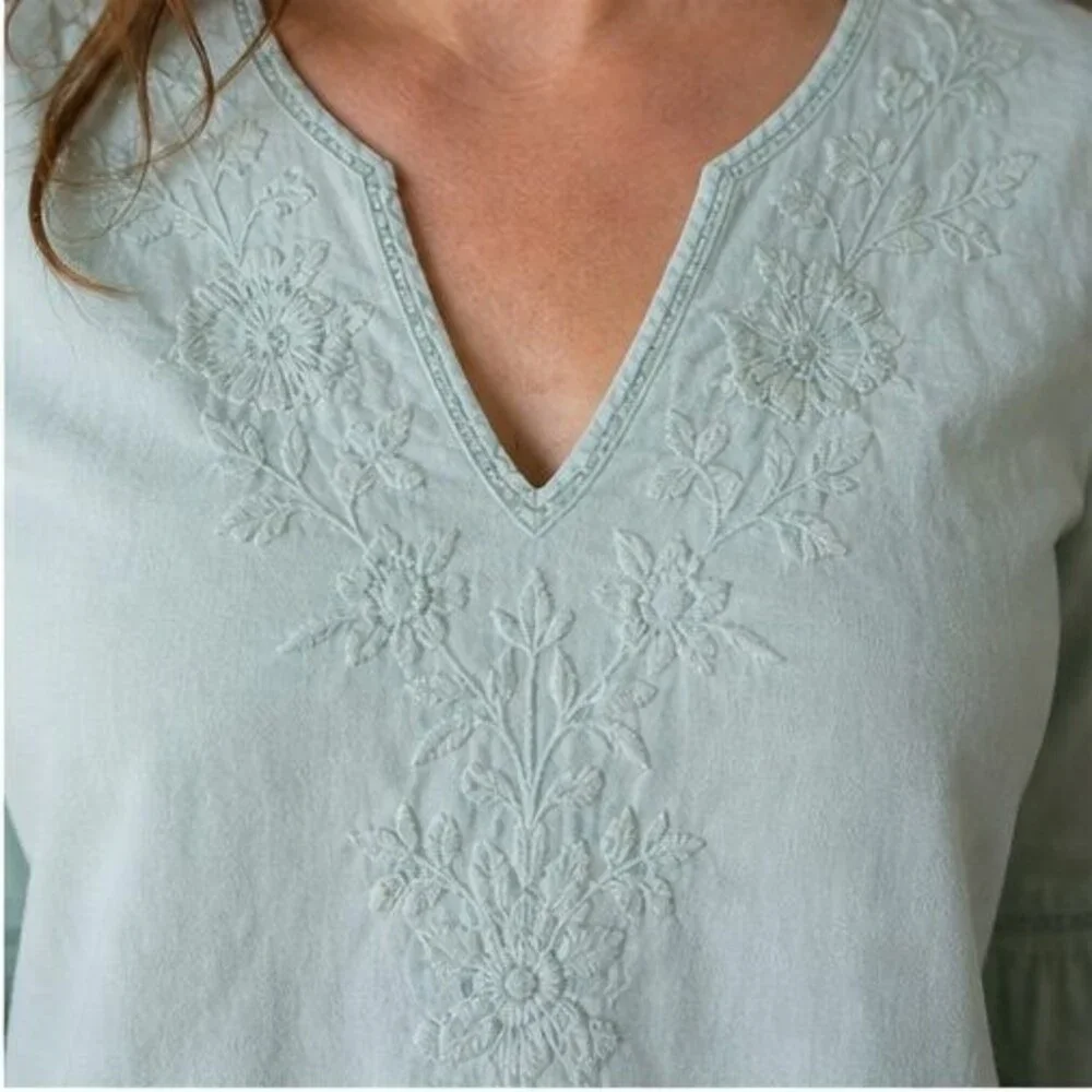Navy Pleated Blouse